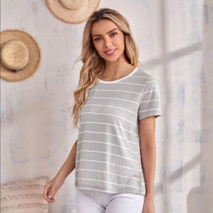 Short sleeve striped top